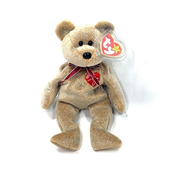 TY Beanie Babies 1999 Signature Bear Light Brown Plush Teddy Bear 8" With Tags - Picture 8 of 8